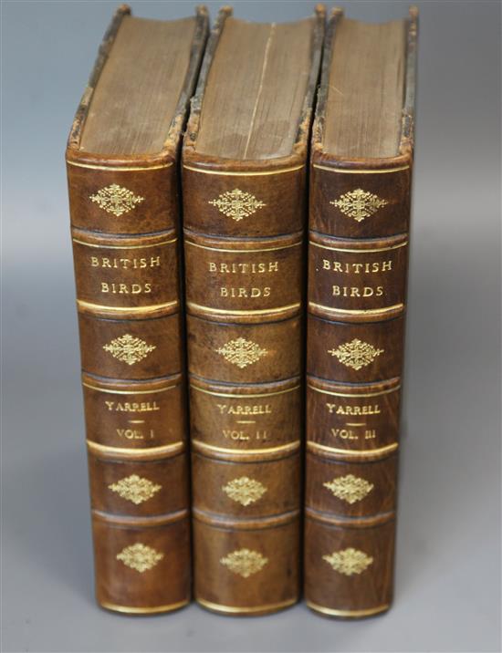 Yarrell, William - A History of British Birds, 3 vols, 8vo, half calf, London 1843